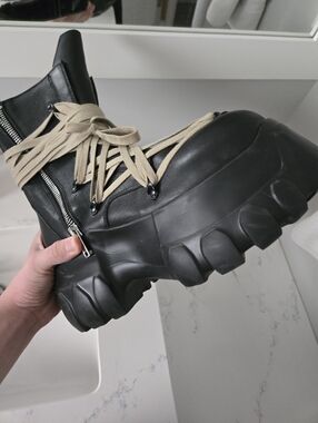 Rick Owens Megalace Megatractor boot